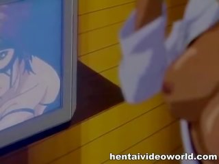 Duży cycuszki hentai pokaz z lesbo zabawa w basen
