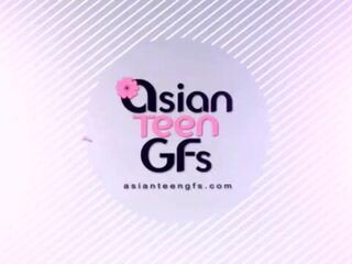 Bucľaté asian-american teenager v domáce pov špinavé video akcie