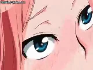 Bedårande ingefära animen tonårs blåsning röret part5